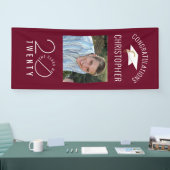 Modern Afstuderen Maroon Stylist Klasse Jaar Spandoek (Beurs)