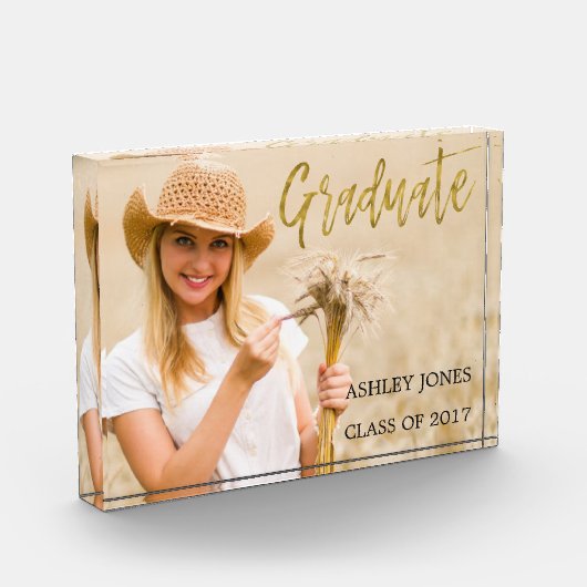 Modern Afstuderen met goudfolie typografie Fotoblokken (Links)