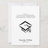 Modern Afstuderen met Masculine Vibe Personalisere Bedankkaart (Achterkant)