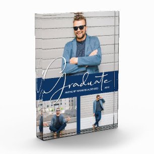 Modern Afstuderen Navy Blue Collage Fotoblokken