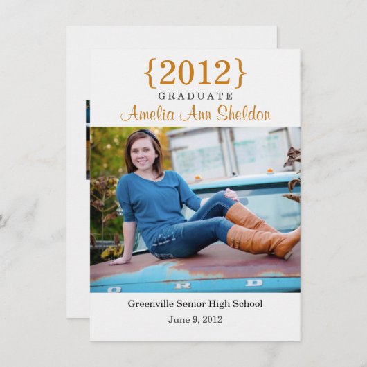 Modern Afstuderen Open House Invite Kaart (Voorkant / Achterkant)