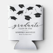 Modern Afstuderen Pet Graduation Party Blikjeskoeler (Achterkant)