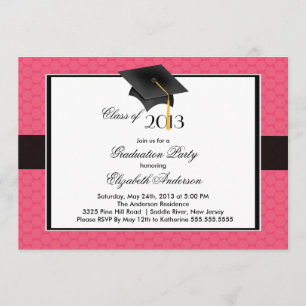 Modern Afstuderen Pet & Tassel Graduation Party Kaart