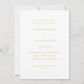 Modern Afstuderen Photo Arch Gold Script Afstudere Aankondiging (Achterkant)