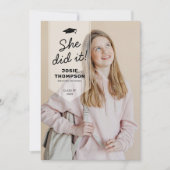 Modern Afstuderen Sash Photo Afstuderen Aankondiging (Voorkant)