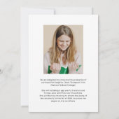 Modern Afstuderen Sash Photo Afstuderen Aankondiging (Achterkant)