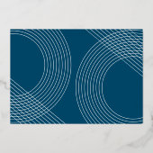 Modern Afstuderen Script 2025 concentrische boogfo Folie Uitnodiging (Achterkant)