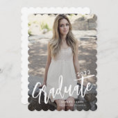 Modern Afstuderen script 2 Photo Afstuderen Card Kaart (Voorkant / Achterkant)