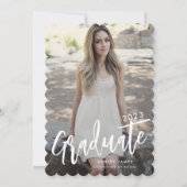 Modern Afstuderen script 2 Photo Afstuderen Card Kaart (Voorkant)