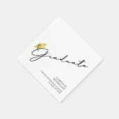 Modern Afstuderen Script Faux Gold Pet Servet (Hoek)
