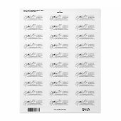 Modern Afstuderen Script Zwart Pet Etiket (Full Sheet)