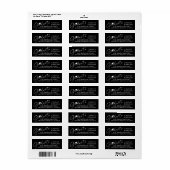 Modern Afstuderen Script Zwart Wit Pet Etiket (Full Sheet)