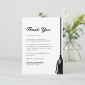 Modern Afstuderen Tassel bedankje Bedankkaart (Staand voorkant)
