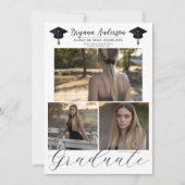 Modern Afstuderen Trendy 3 Afbeelding foto Afstude Kaart (Voorkant)