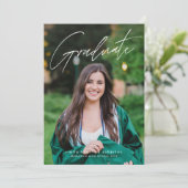 Modern afstuderen twee foto eenvoudig afstuderen kaart (Staand voorkant)