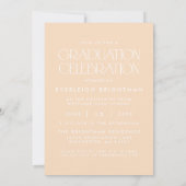 MODERN AFSTUDEREN TYPOGRAFIE FOTO AFSTUDEREN INVIT KAART (Achterkant)