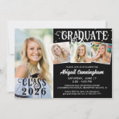 Modern Afstuderen vier aangepaste kleuren voor fot Kaart (Voorkant)