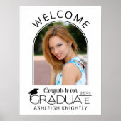Modern Afstuderen Welkomstbord Arch Foto Poster (Voorkant)