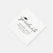 Modern Afstuderen wit script afstudeerfeest Servet (Hoek)
