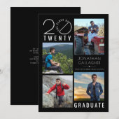 Modern Afstuderen Zwart Stylist Klasse Jaar Aankondiging (Voorkant / Achterkant)