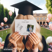 Modern Afstuderen Zwart & witte lijn kunst afstude Aankondiging