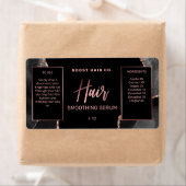 Modern Agate Black Roos Gold Hair Serum Labels (Insitu)