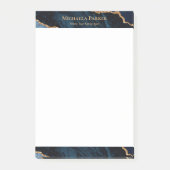 Modern Agate Navy Blue Gold Geode Business Post-it® Notes (Voorkant)