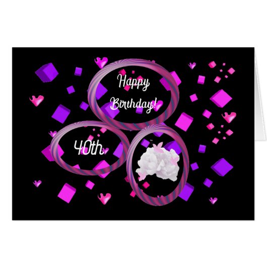 Modern Age Unique Birthday Card (Devant horizontal)