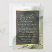 Modern Alcohol Ink Rich Earthy Green Kaart (Voorkant)