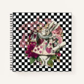Modern Alice in Wonderland Rabbit Notitieboek (Voorkant)