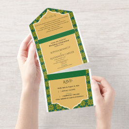 Modern All-in-One Wedding Invite All In One Uitnodiging
