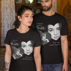 Modern Altijd in onze Harten   Foto-herdenking T-shirt