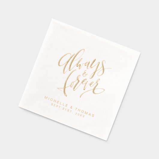 Modern Always And Forever Script Wedding (Gauche)