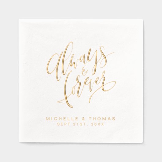 Modern Always And Forever Script Wedding (Recto)