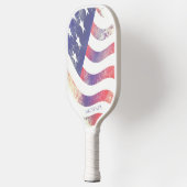 Modern American Flag Personalized Pickleball Paddle (Links)