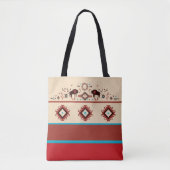 Modern American Native Influenced Pattern Monogram Draagtas (Voorkant)