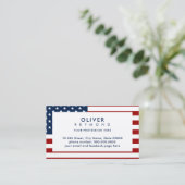 Modern Amerikaans Visitekaartje met de USA Flag (Staand voorkant)