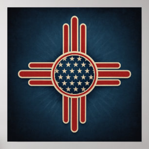Modern Amerikaans Zia-embleem – Krachtig patriotti Poster
