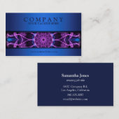 modern Amethyst Desire mandala blauw Visitekaartje (Voorkant / Achterkant)