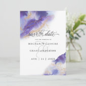 Modern Amethyst Waterverf Geode Barefoot Bride™ (Staand voorkant)