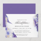 Modern Amethyst Waterverf Geode Barefoot Bride™ Kaart (Voorkant / Achterkant)