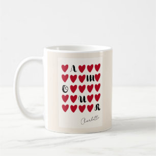 Modern Amour Heart Valentijnsdag geeft Schattigee Koffiemok