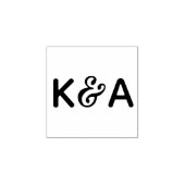 Modern Ampersand Initialen Wedding Stationery Rubberstempel (Afrduk)