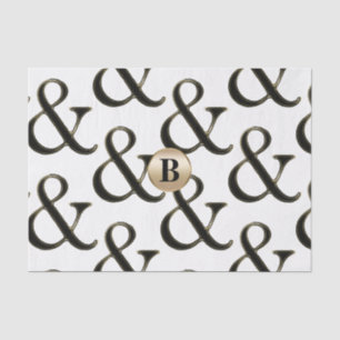 Modern Ampersand Modern Monogram Gepersonaliseerd Tissuepapier