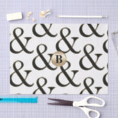 Modern Ampersand Modern Monogram Gepersonaliseerd Tissuepapier (Craft)