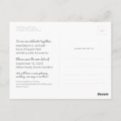 Modern Ampersand Pink Wedding Postponement Briefkaart (Achterkant)