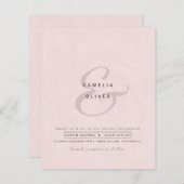 Modern Ampersand Wedding nodigt QR-code RSVP uit (Voorkant / Achterkant)