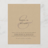 Modern Ampersand Wedding nodigt QR-code RSVP uit (Voorkant)