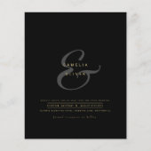 Modern Ampersand Wedding nodigt QR-code RSVP uit Flyer (Voorkant)