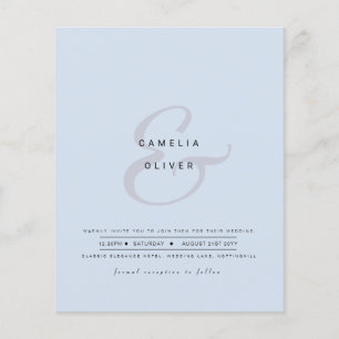Modern Ampersand Wedding nodigt QR-code RSVP uit Flyer